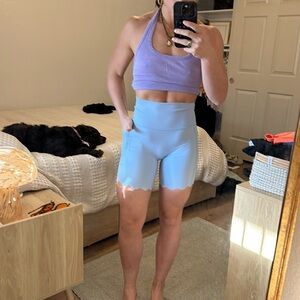 Light blue 7” biker shorts size medium